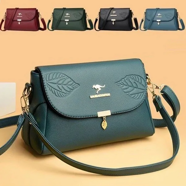 Modern Multi-Layered Leather Shoulder Bag
