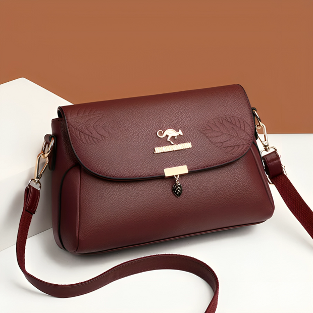 Modern Multi-Layered Leather Shoulder Bag