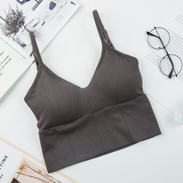 U-Neck Backless Camisole with Built-in Bra