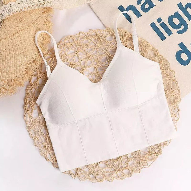 U-Neck Backless Camisole with Built-in Bra