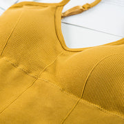 U-Neck Backless Camisole with Built-in Bra