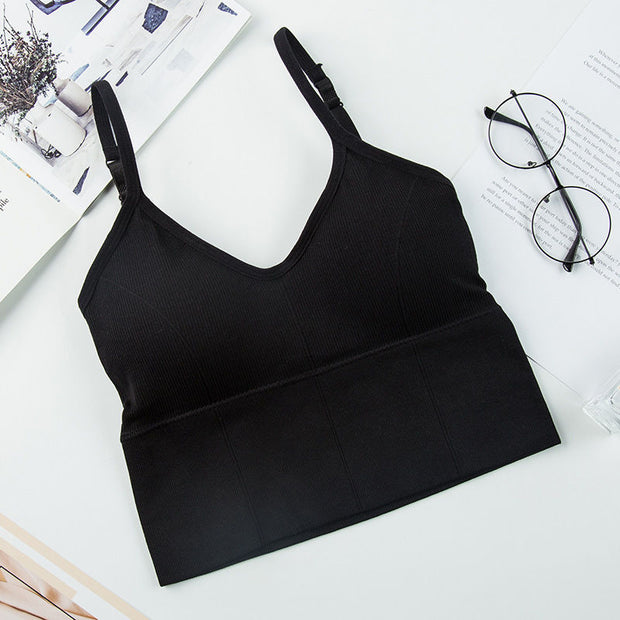 U-Neck Backless Camisole with Built-in Bra