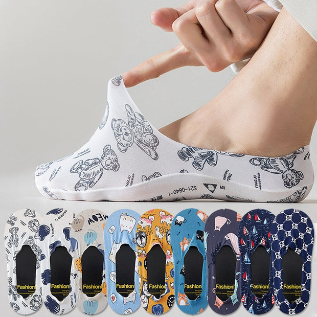 HappyStride Character-Print No-Show Socks